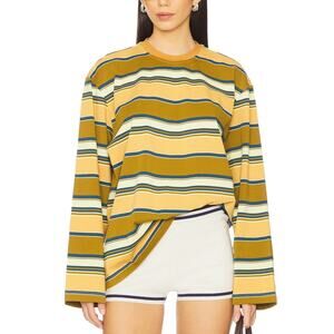 Lovers And Friends Striped Multicolor Ella Top Long Sleeve Shirt Size M